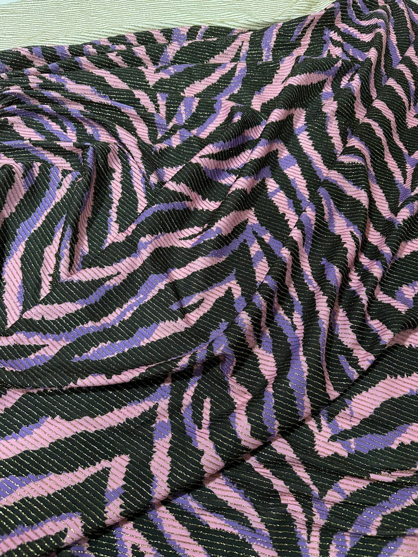 Zebra Pattern Shimmer Ottoman Fabric with