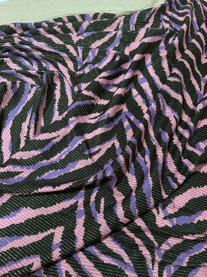 Zebra Pattern Shimmer Ottoman Fabric with
