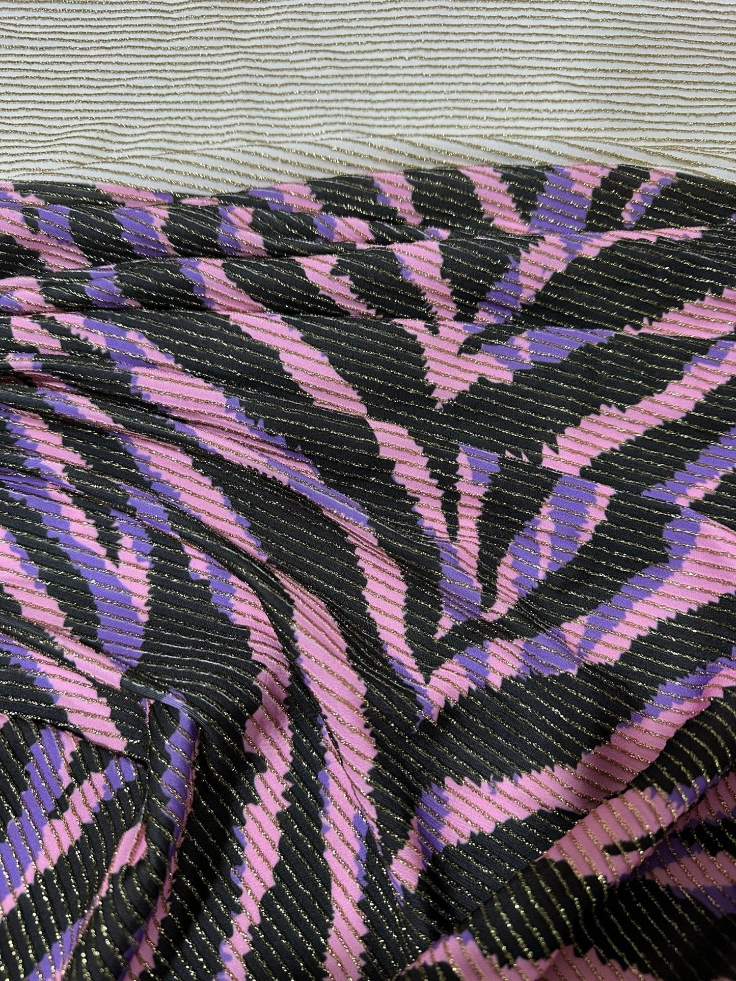 Zebra Pattern Shimmer Ottoman Fabric with