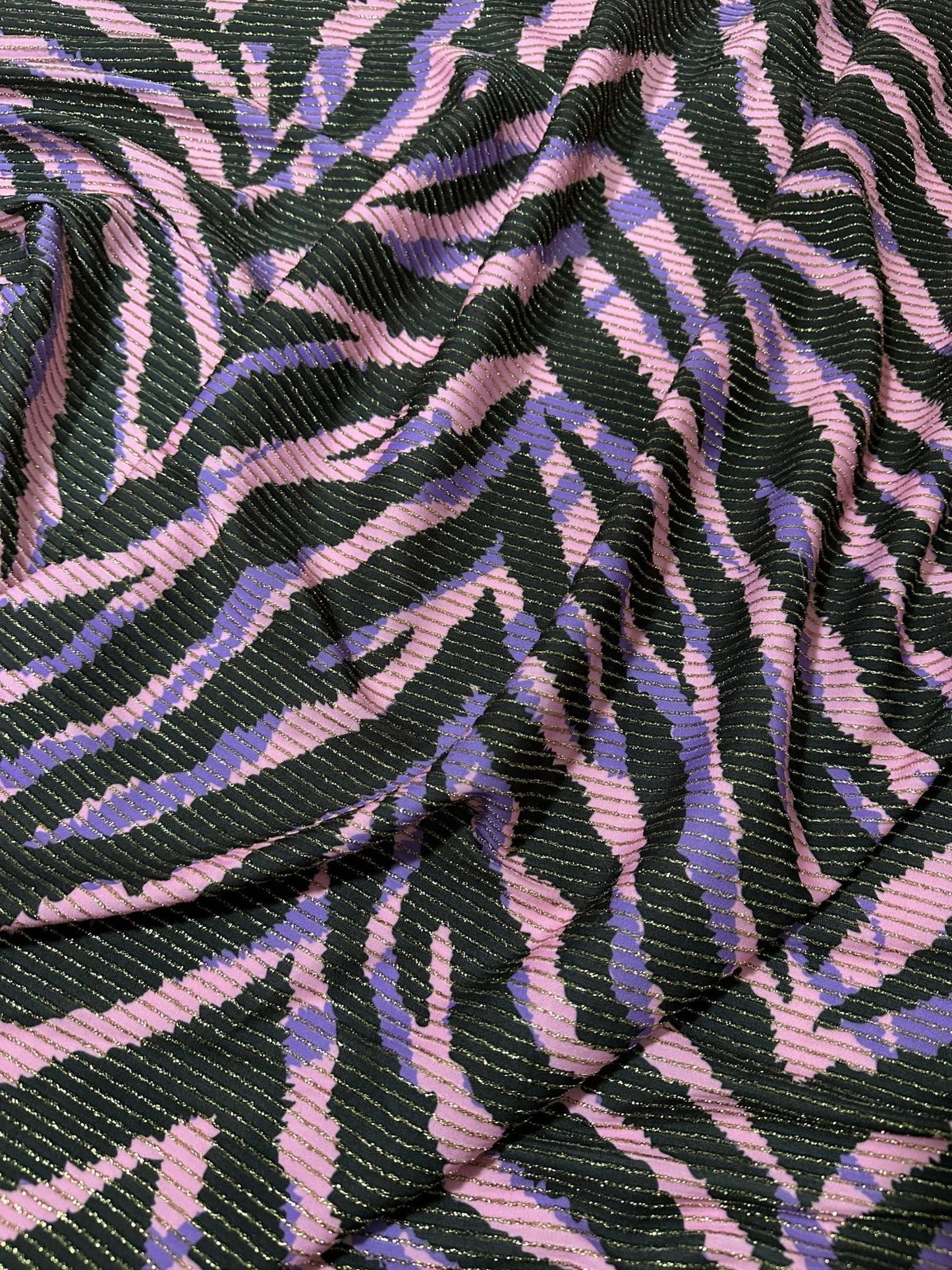 Zebra Pattern Shimmer Ottoman Fabric with