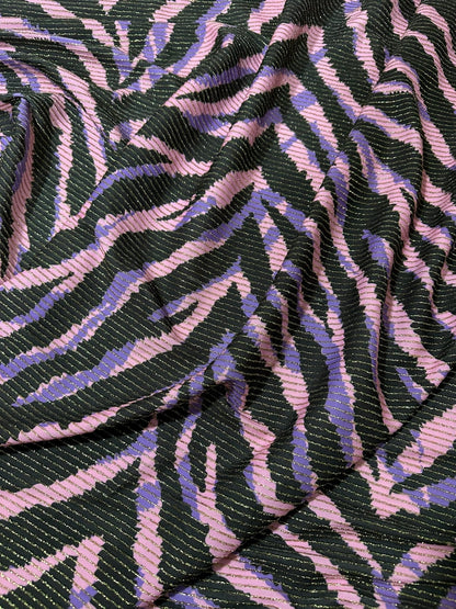 Zebra Pattern Shimmer Ottoman Fabric with