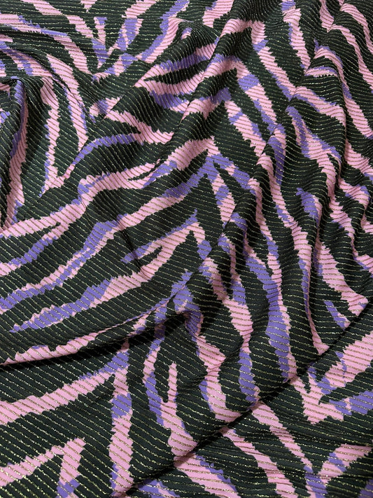 Zebra Pattern Shimmer Ottoman Fabric with