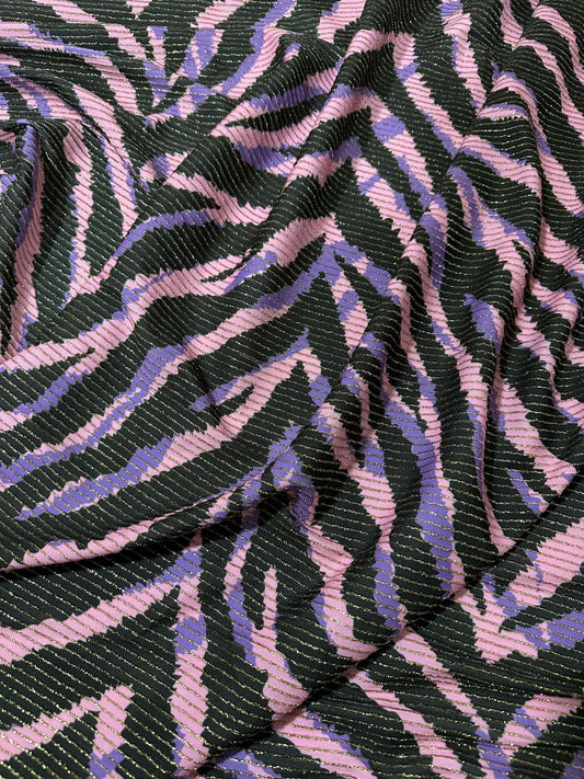 Zebra Pattern Shimmer Ottoman Fabric with