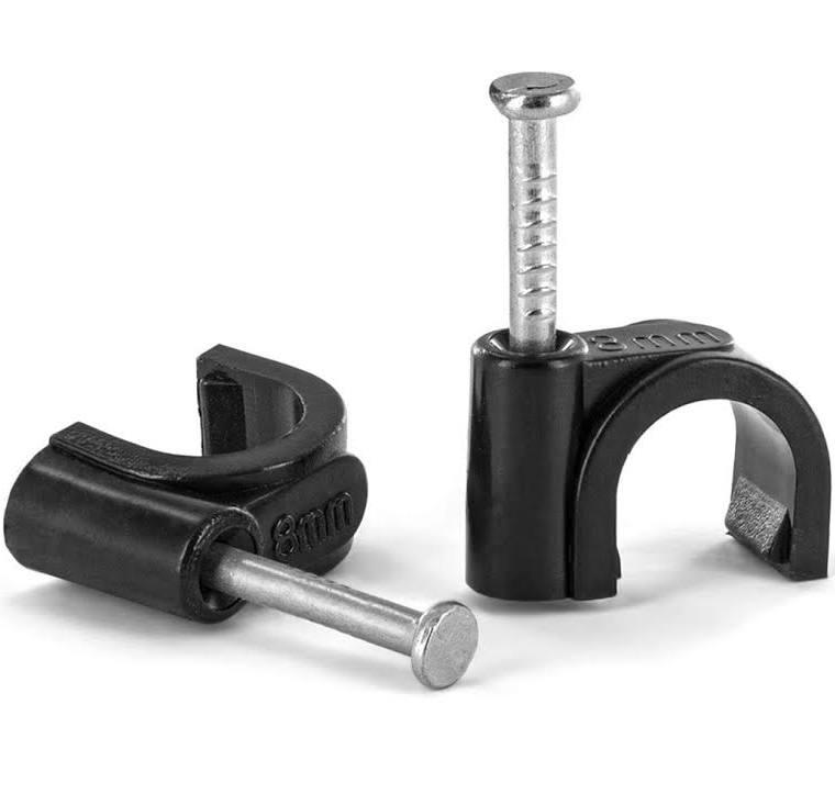 Pack of 100 Black Cable Clips  - Ideal for String Lights