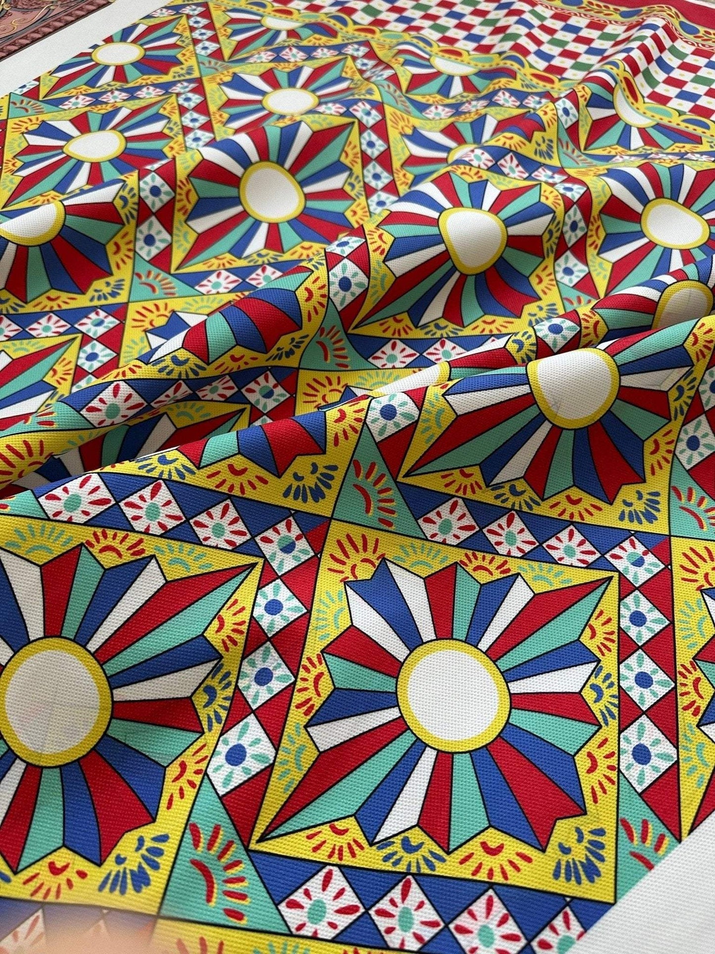 Sicilian Caretto Upholstery Fabric – Custom Printed Fabric, Choose Material by Metre