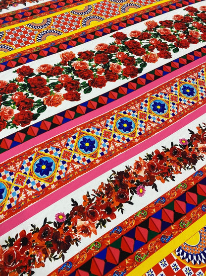 Sicilian Floral Fabric – Multiple Fabric Options, Sold by Metre