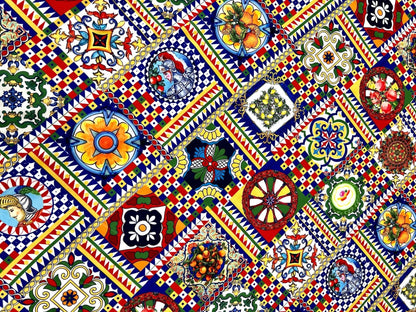 Sicilian Pattern Italian Fabric for Fashion and Home Décor