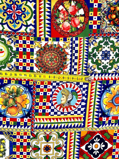 Sicilian Pattern Italian Fabric for Fashion and Home Décor