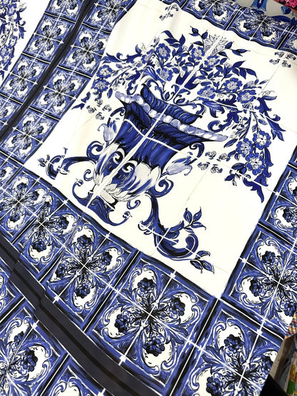 Majolica Floral Upholstery Fabric