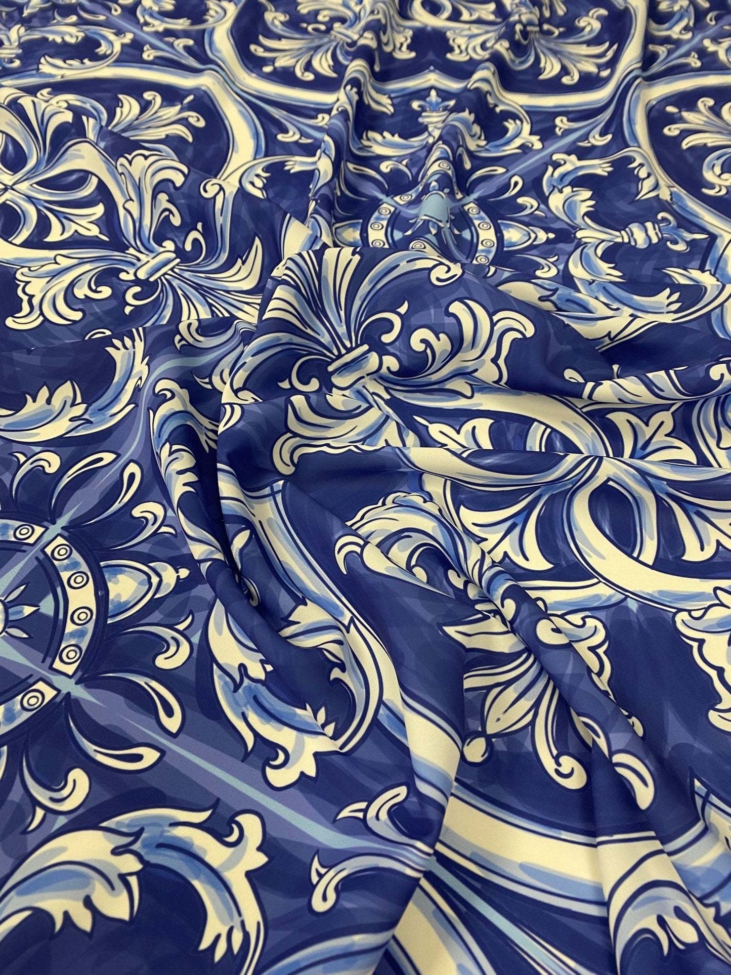 Sicilian Print Fabric – Custom Printed Fabric on Satin, Crepe, Spandex or Chiffon