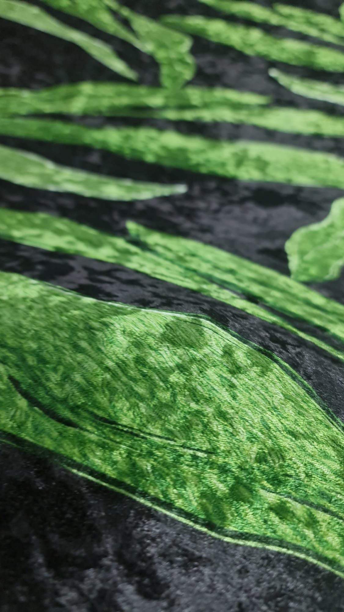 Silky Velvet Fabric , Leaf Pattern Fabric