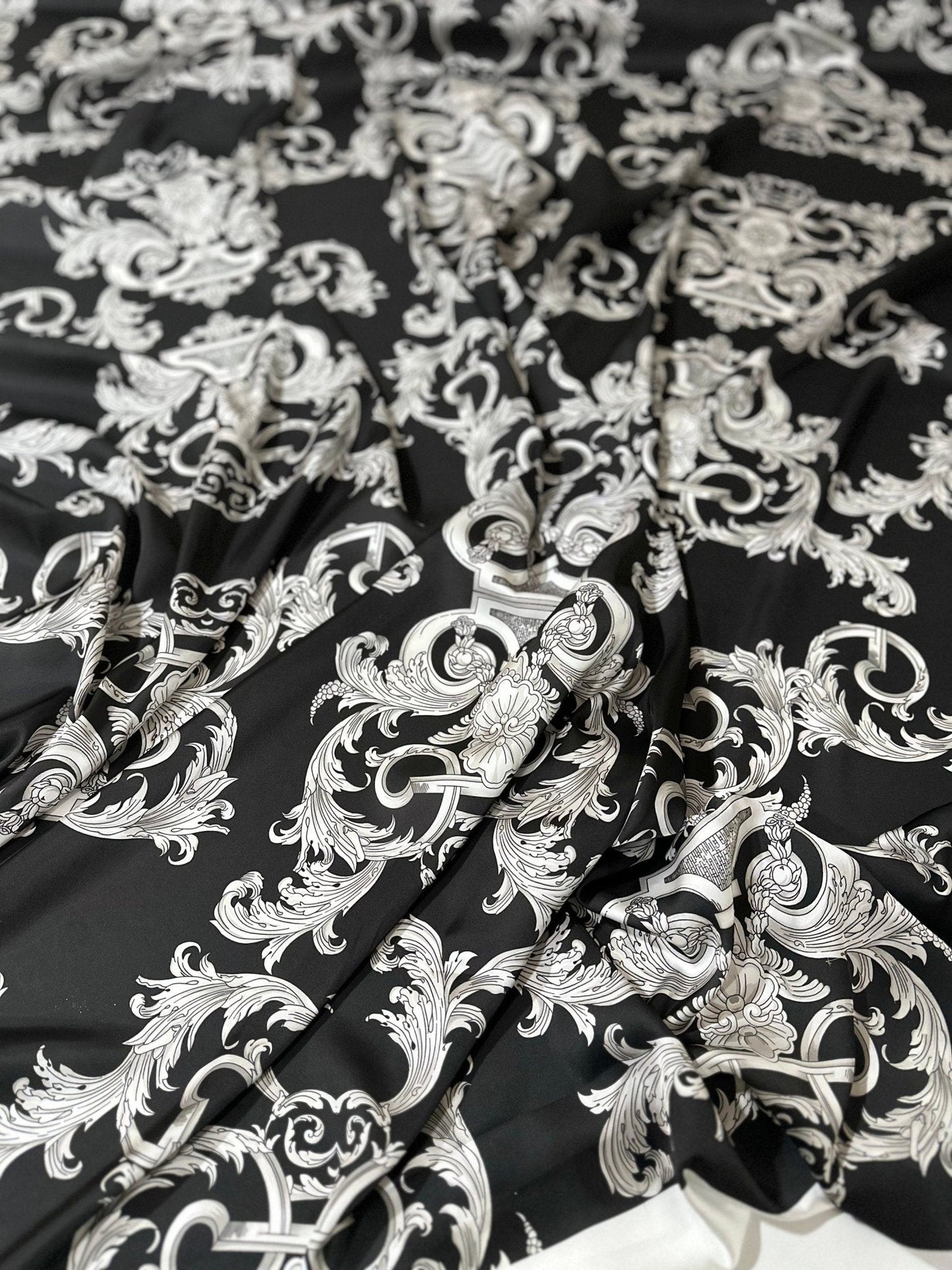 Silver Baroque Fabric