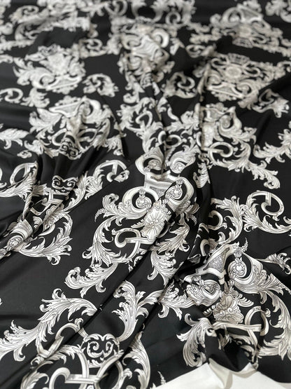 Silver Baroque Fabric