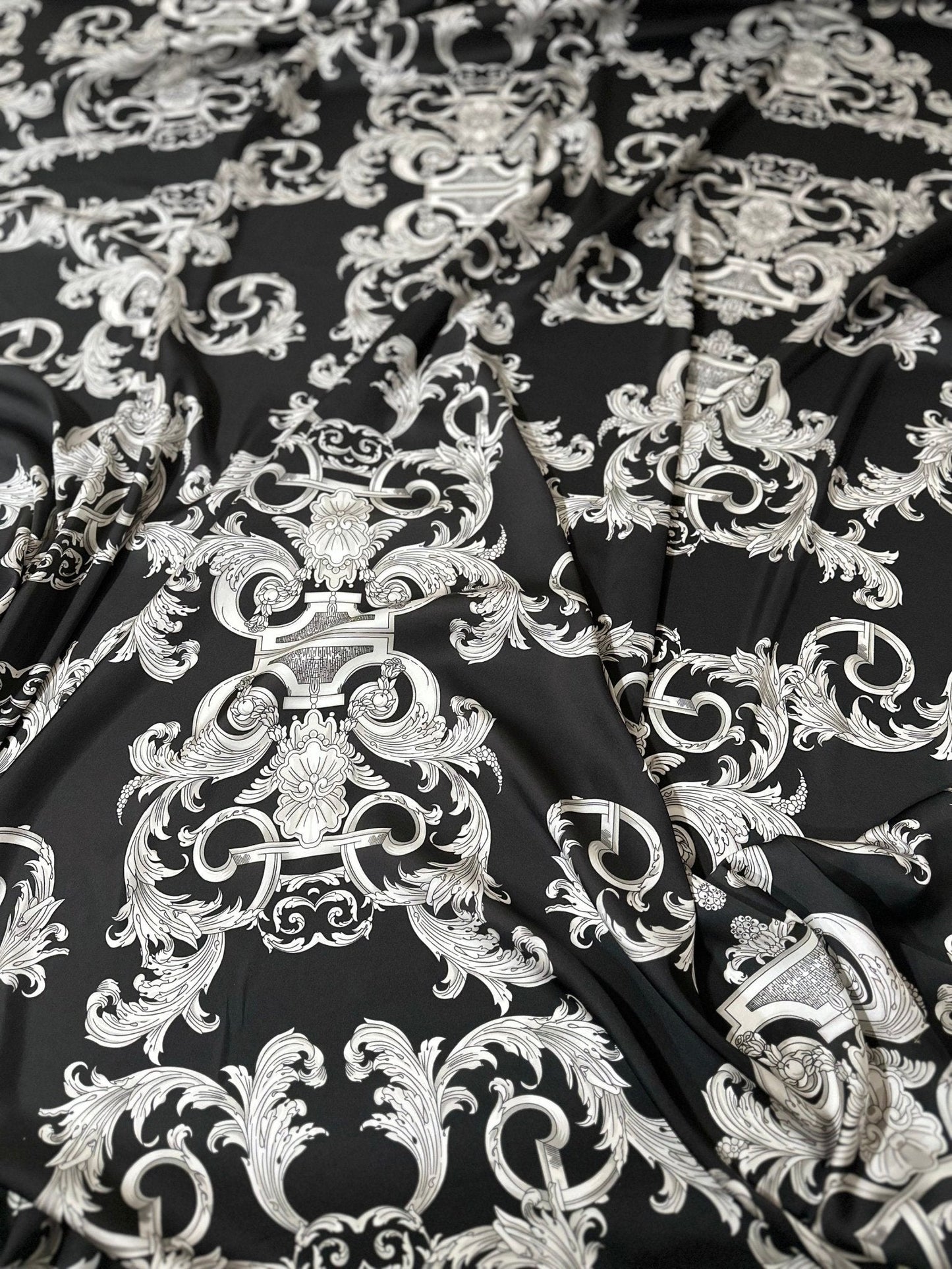 Silver Baroque Fabric