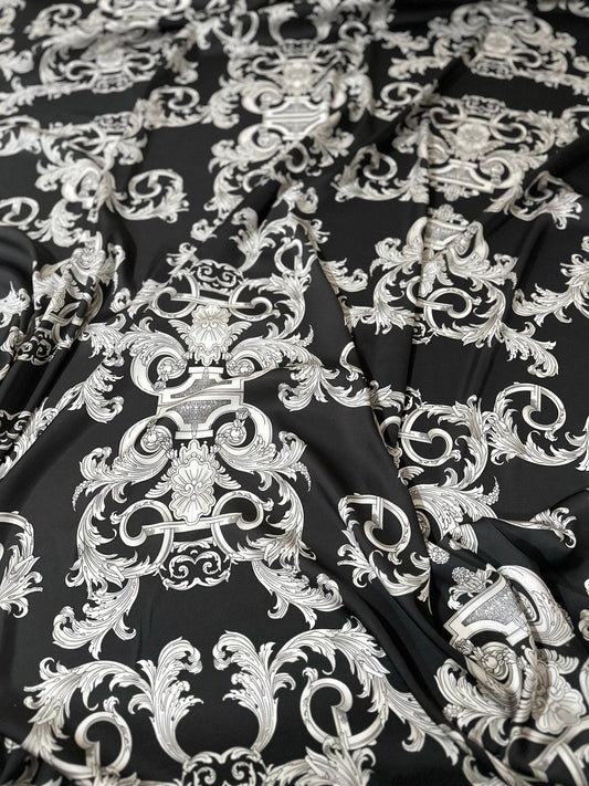 Silver Baroque Fabric