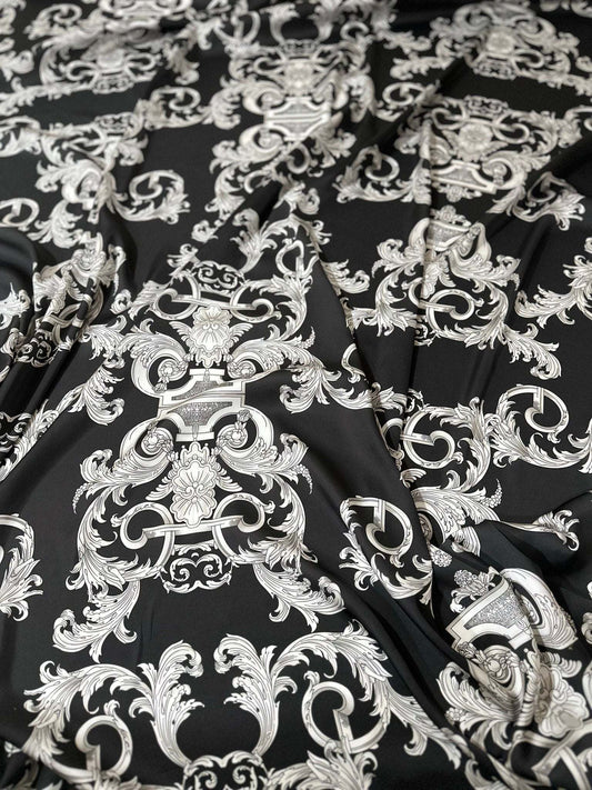 Silver Baroque Fabric
