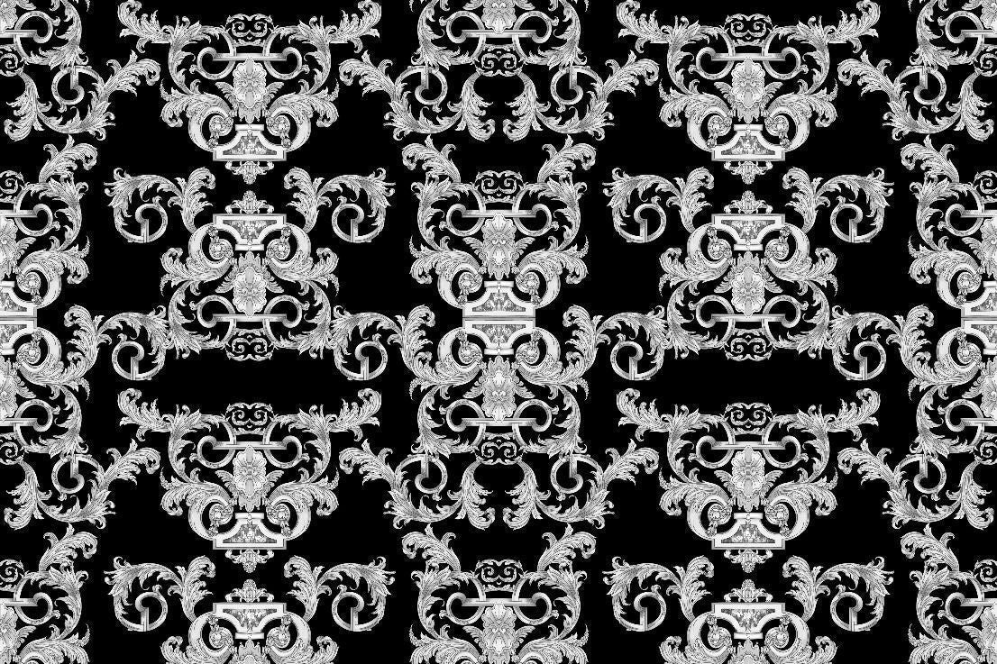 Silver Baroque Fabric