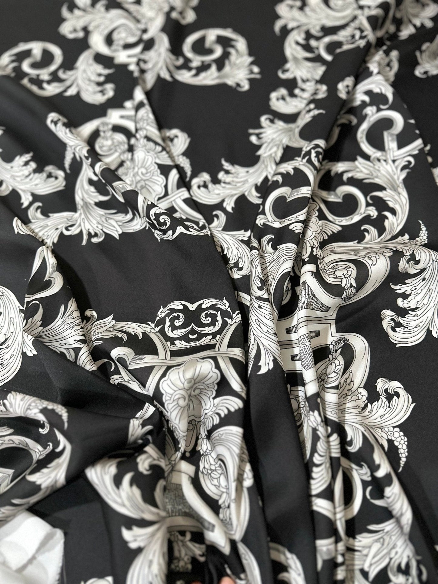 Silver Baroque Fabric