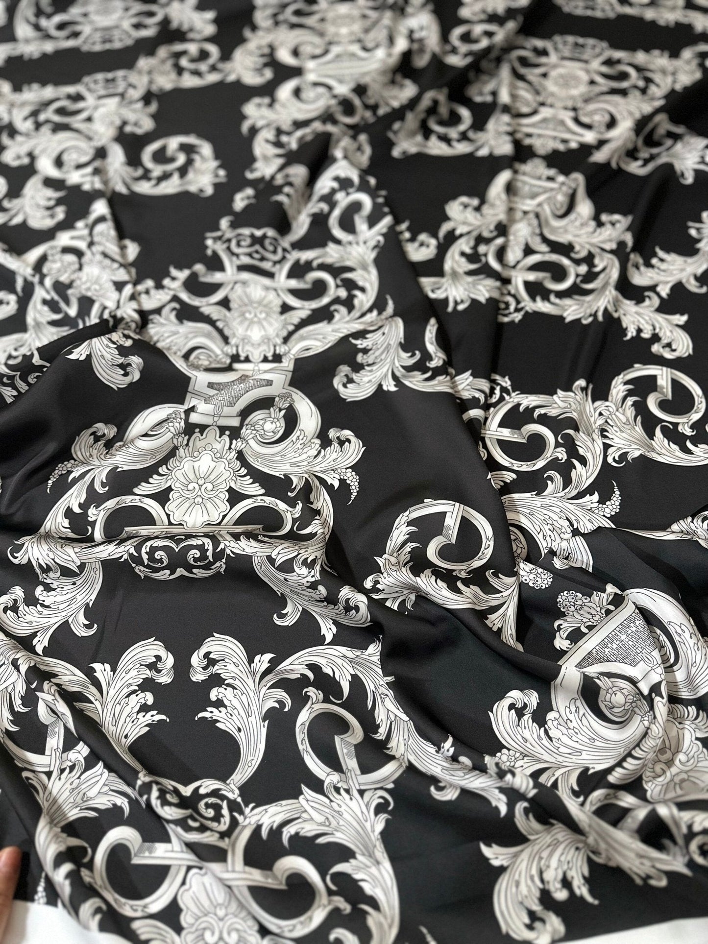 Silver Baroque Fabric