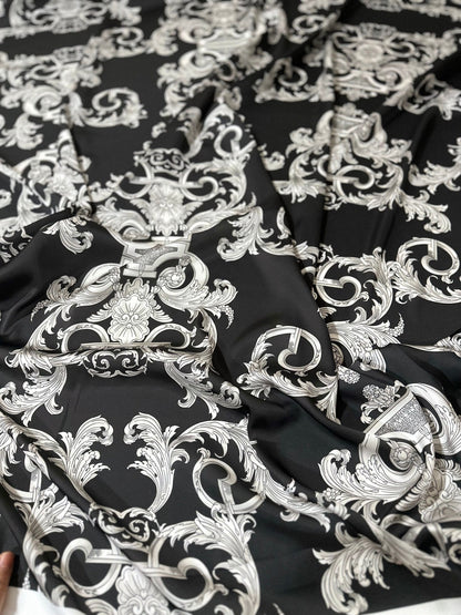 Silver Baroque Fabric