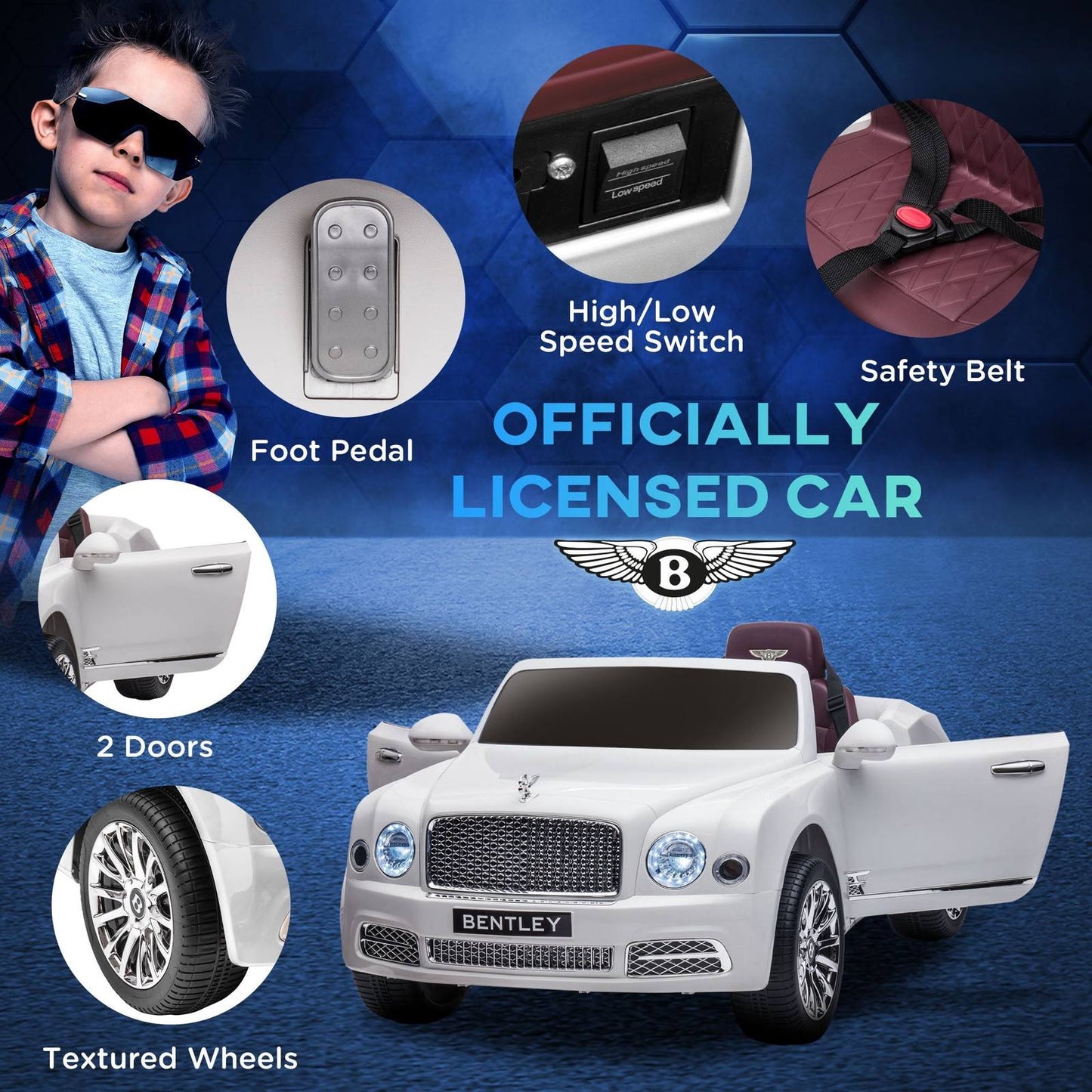Kids Electric Ride On Car with Parent Remote