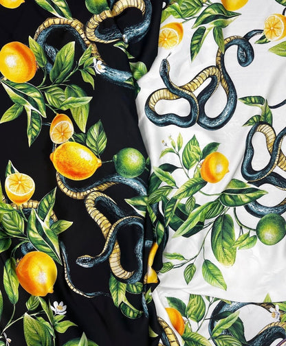 Snake and Lemon Fabric
