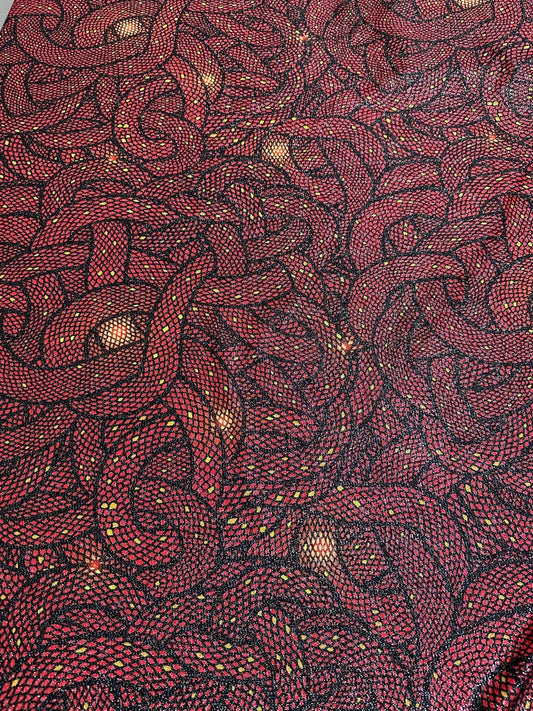 Snake Skin Lurex Knit Fabric