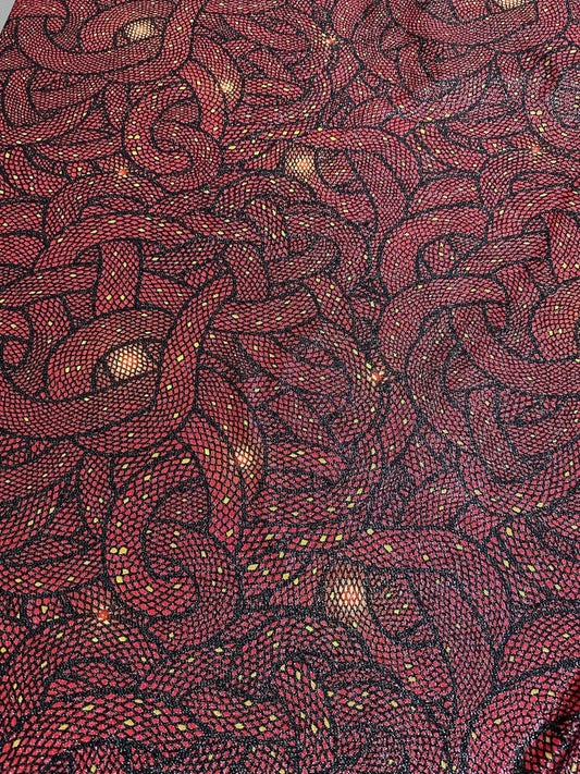 Snake Skin Lurex Knit Fabric