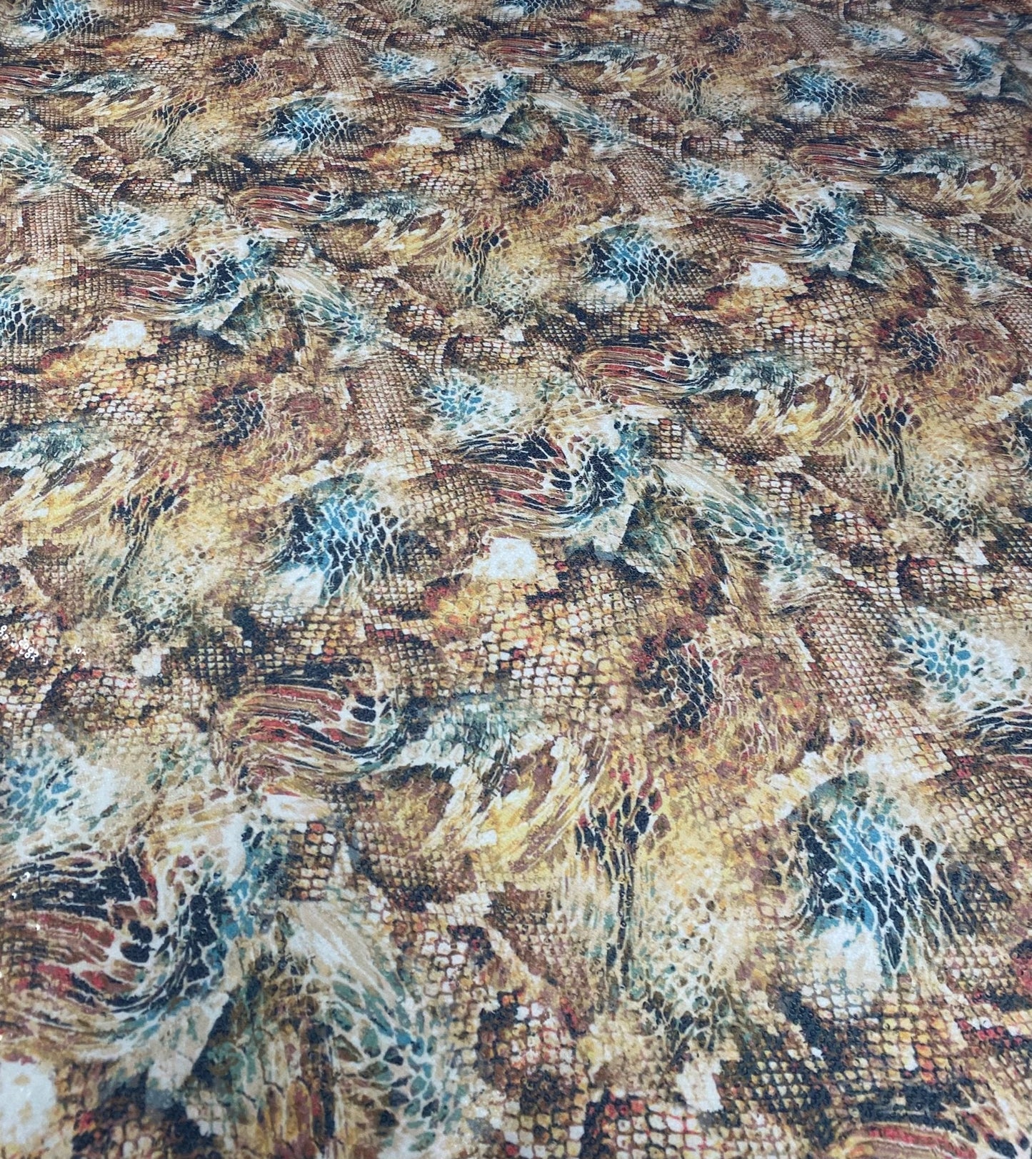 Snake Skin Sequin Fabric