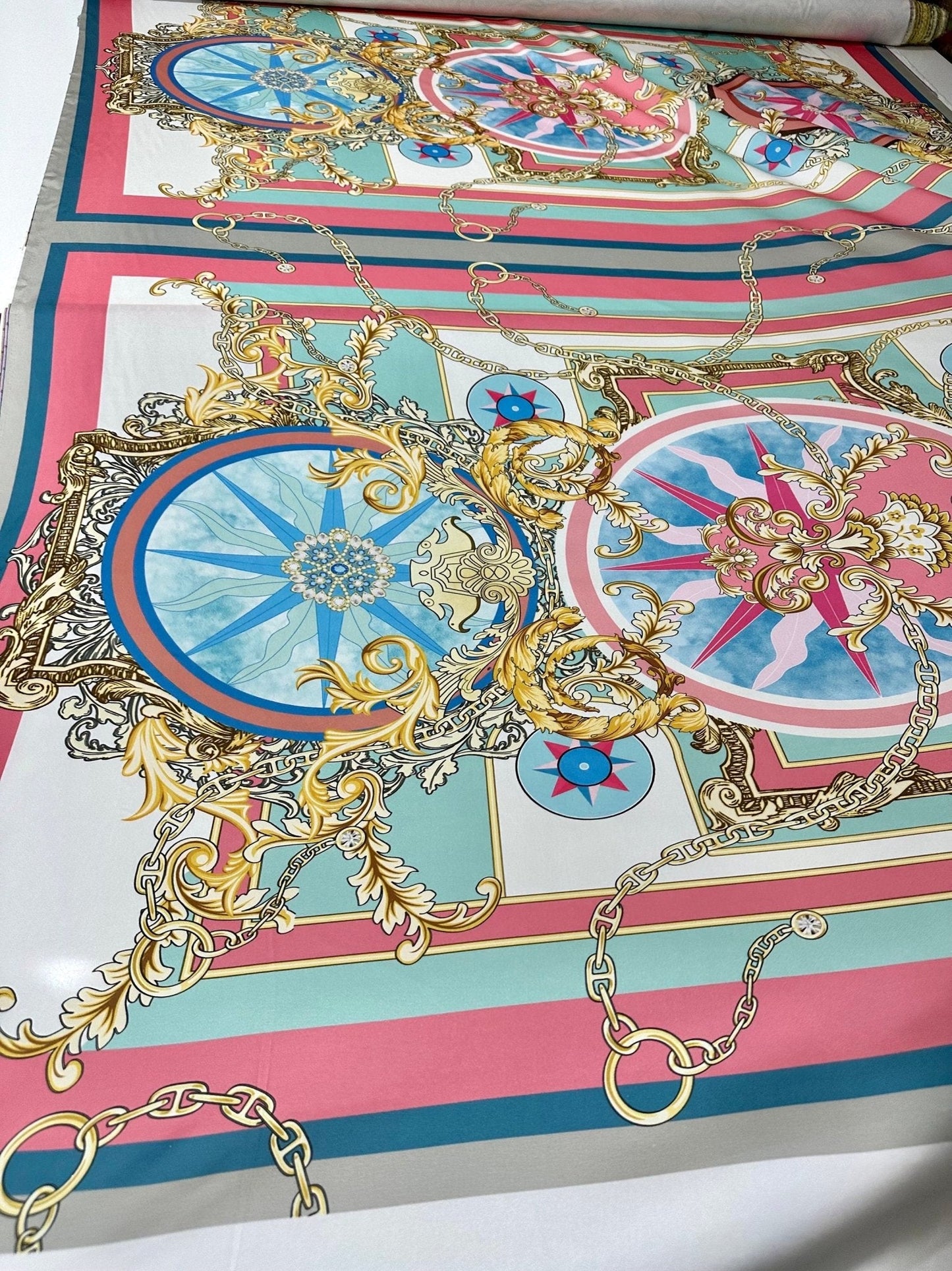 Baroque Chain Pattern Fabric