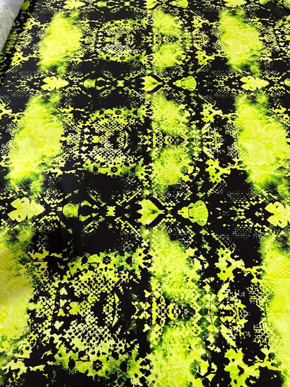 Neon Green Spandex Fabric – Custom Printed Fabric on Satin, Crepe, Spandex or Chiffon