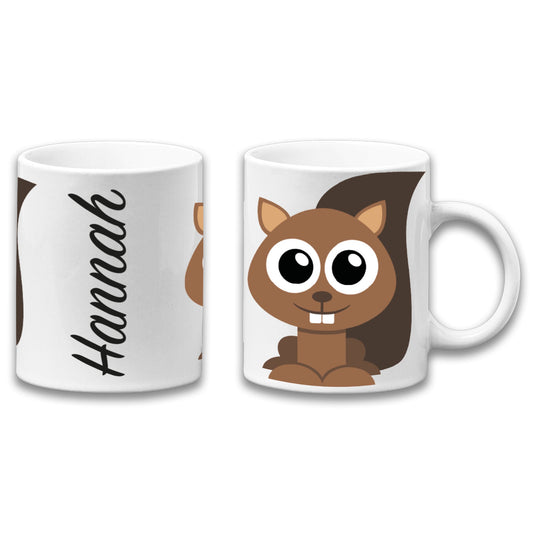 Adorable Squirrel Personalised Your Name Gift Mug