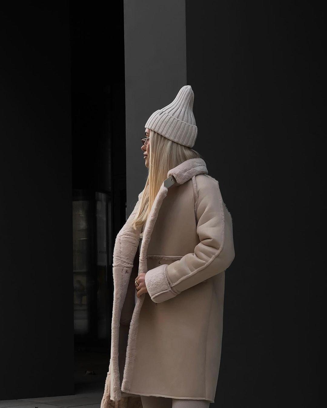 Suede Coat Suit Collar Long Cardigan