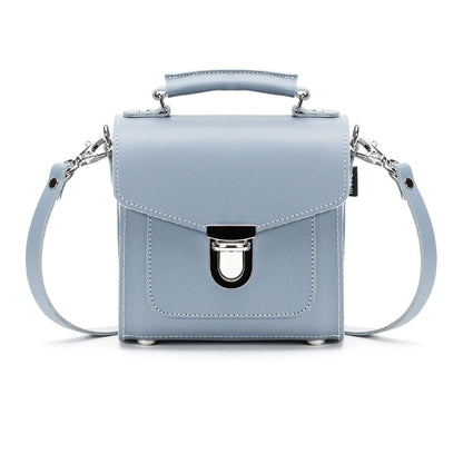 Handmade Leather Sugarcube Handbag - Lilac Grey