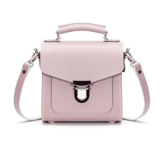 Handmade Leather Sugarcube Handbag - Rose Quartz