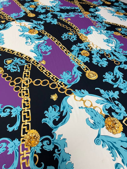 Swirl Pattern Crepe Fabric