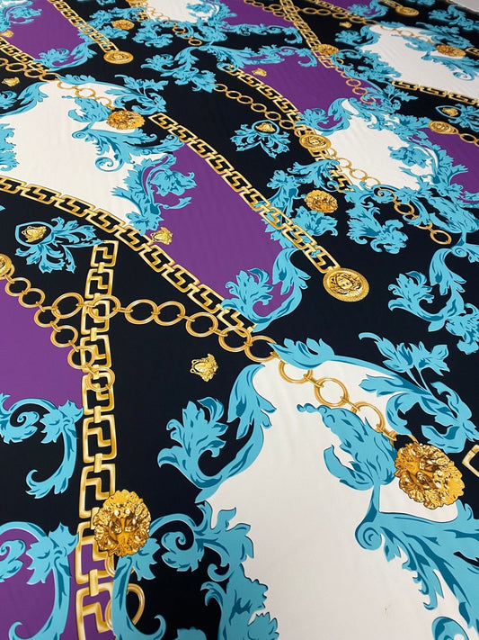 Swirl Pattern Crepe Fabric