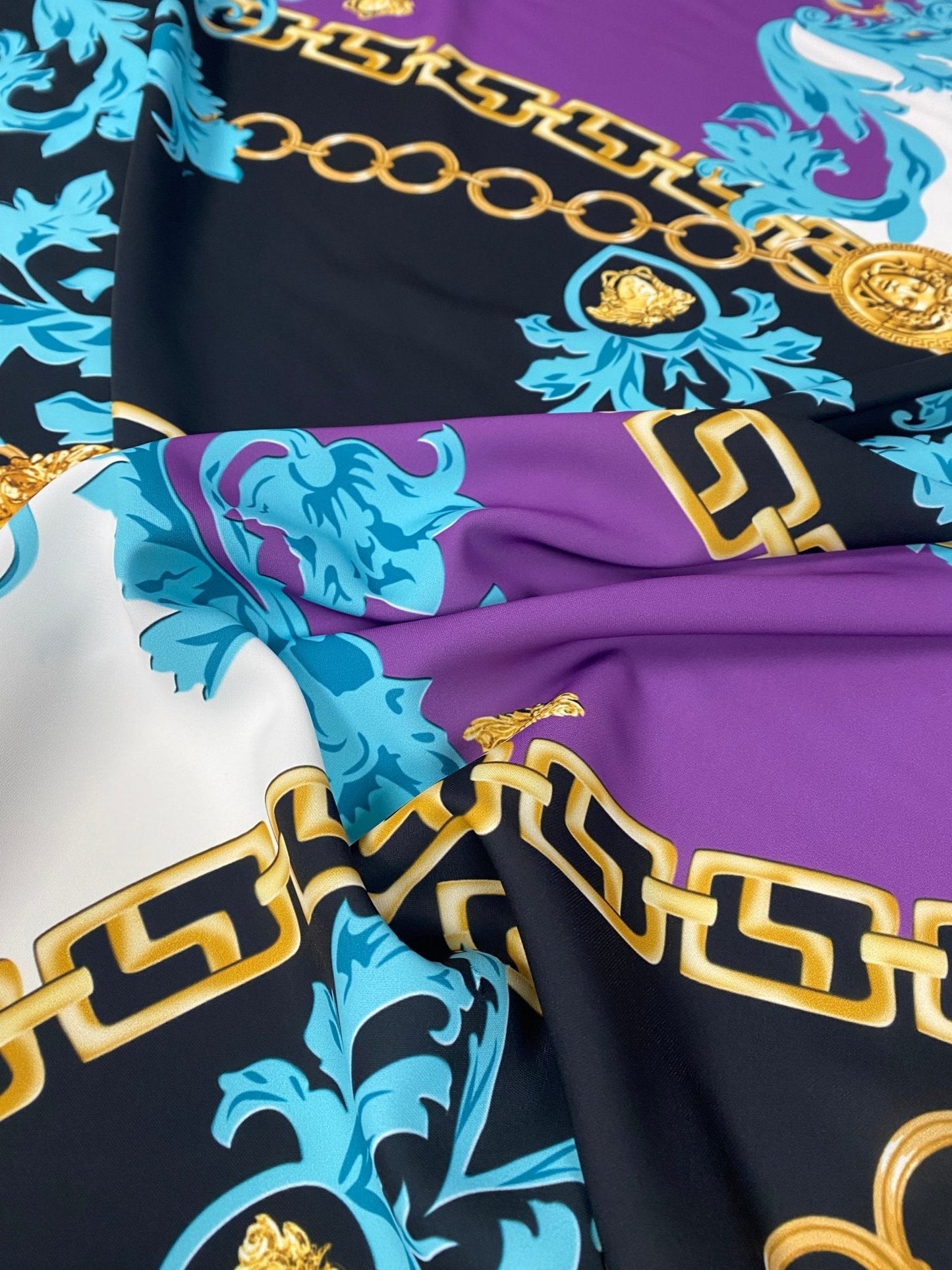 Swirl Pattern Crepe Fabric