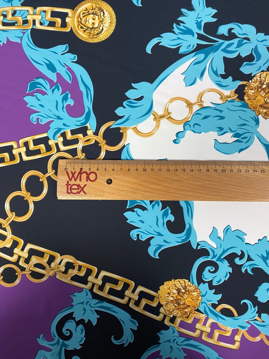 Swirl Pattern Crepe Fabric