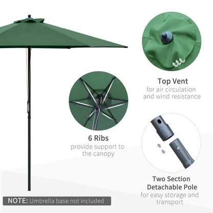 2.8m Garden Parasol Umbrella