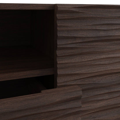 Bantham TV Unit Dark Walnut 1 Shelf 1 Drawer 2 Doors