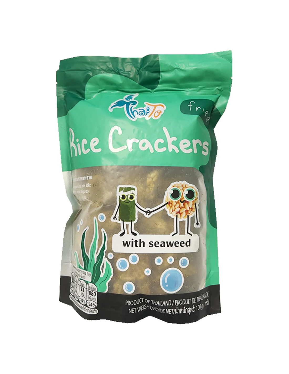 THAI TO Rice Crackers Seaweed 100g