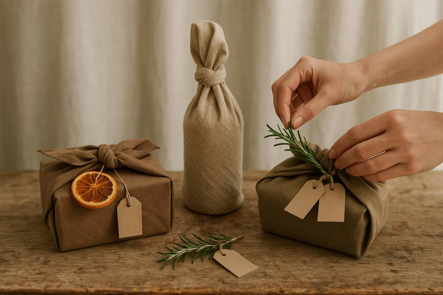 Reusable Gauze Furoshiki Gift Wrap – Hand-Dyed Fabric