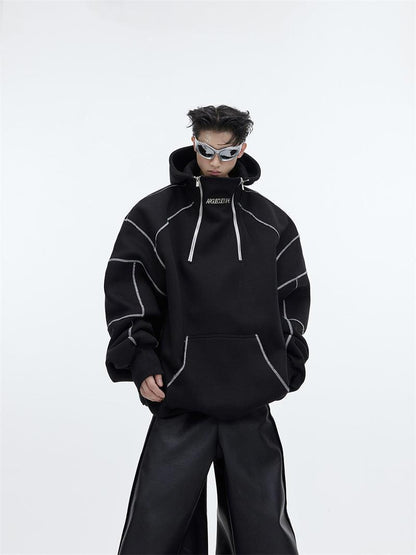 Three Dimensional Fleece Pullover Hoodie