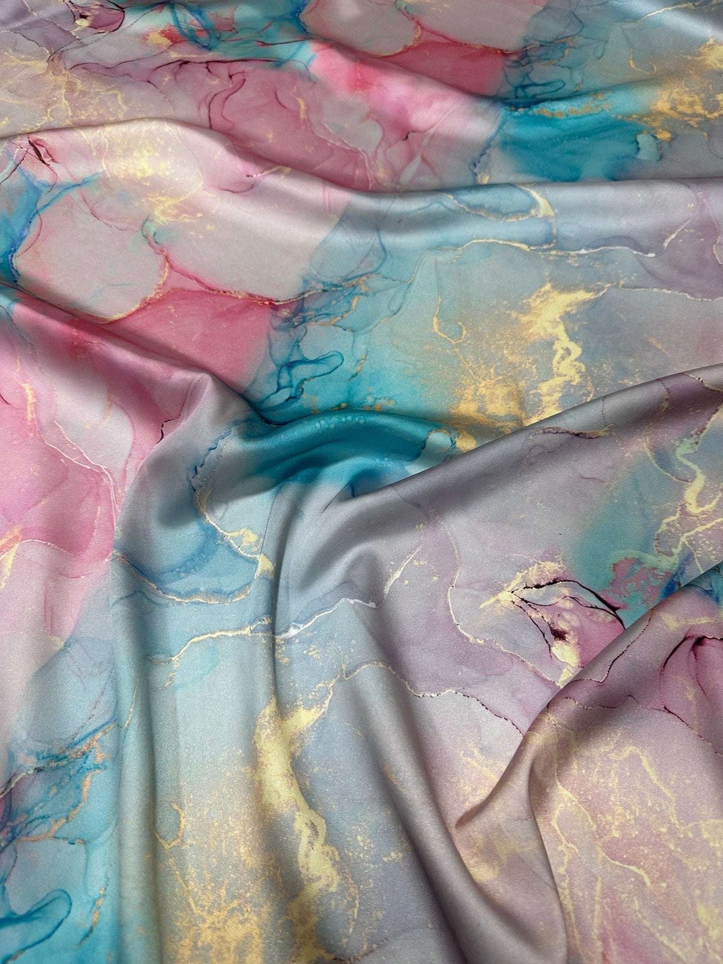 Tie Dye Cloud Fabric – Custom Printed Fabric on Satin, Crepe, Spandex or Chiffon