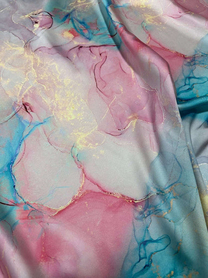 Tie Dye Cloud Fabric – Custom Printed Fabric on Satin, Crepe, Spandex or Chiffon