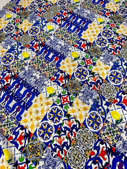 Tile Pattern Fabric