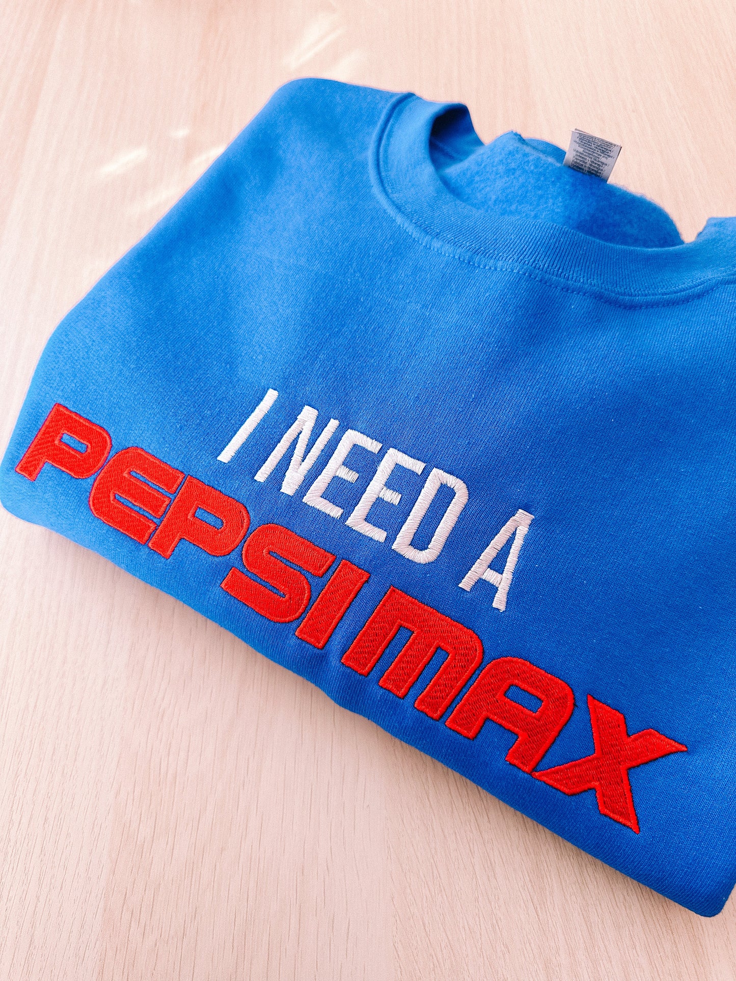 I Need A Pepsi Max embroidered crewneck sweatshirt