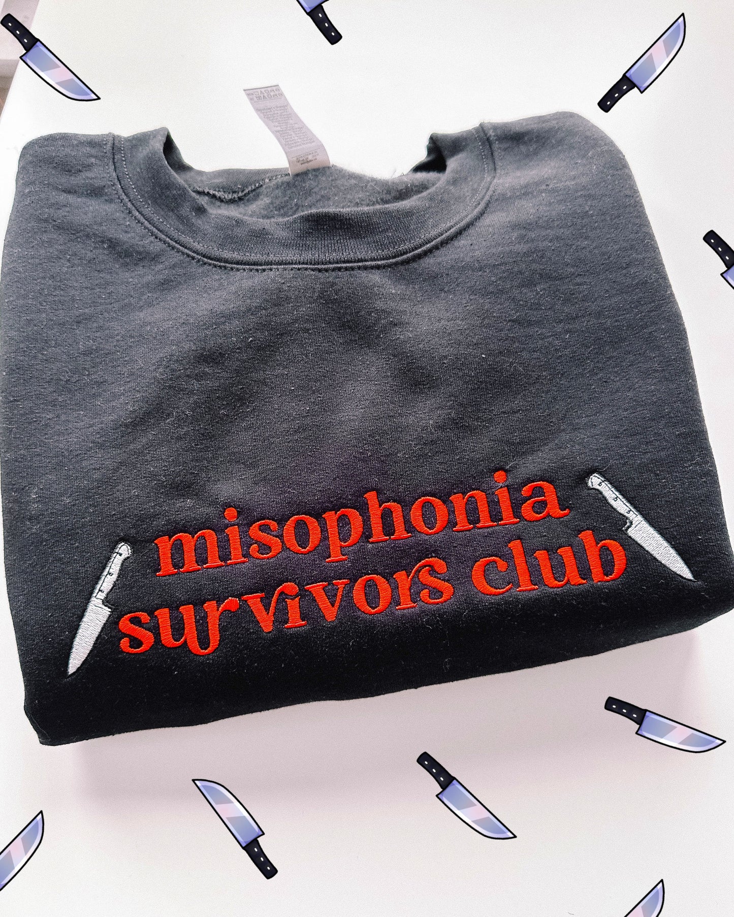 Misophonia Survivor's Club embroidered crewneck