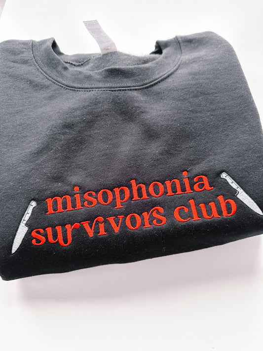 Misophonia Survivor's Club embroidered crewneck
